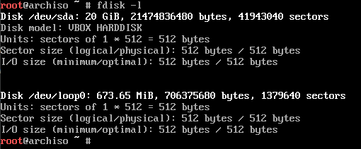 Arch disk partitions